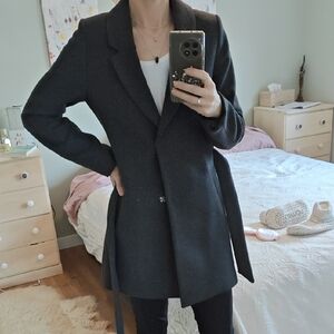 H&M Women's Dark Gray Blazer Coat